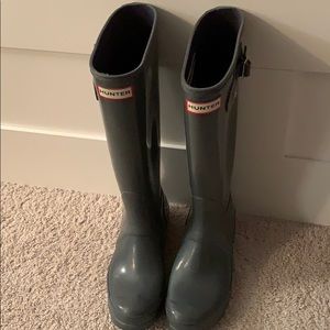 Hunter boots grey tall- WORN ONCE*